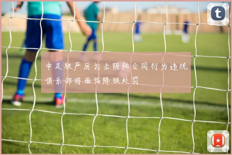 中足联严厉打击阴阳合同行为违规俱乐部将面临降级处罚